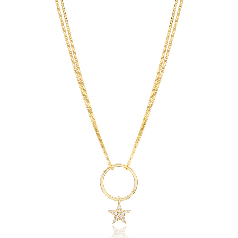 Hollow Star Design Choker Necklace 925 Sterling Silver Turkish Wholesale Jewelry