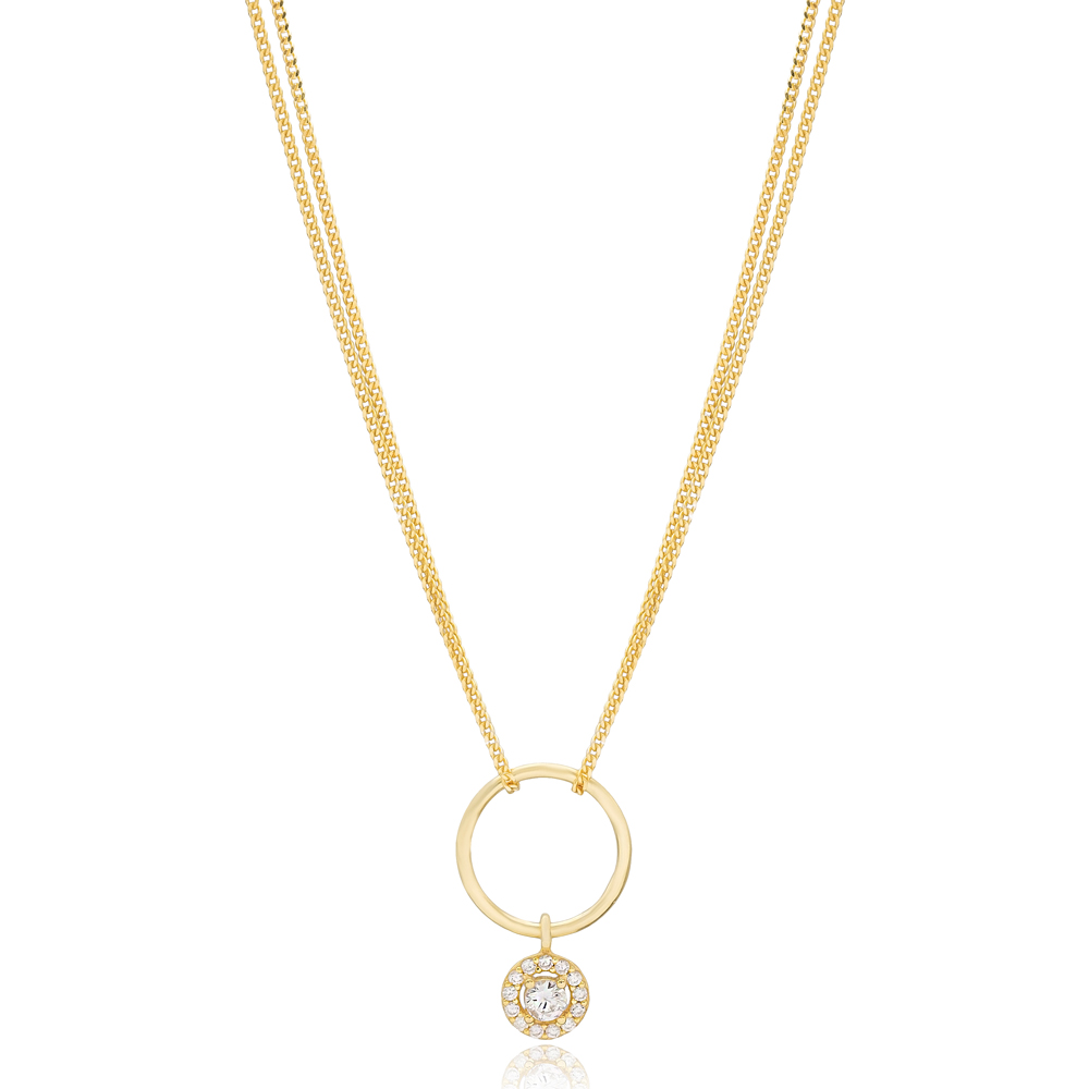 Hollow Round Design Choker Pendant Handmade 925 Sterling Silver Turkish Wholesale Jewelry