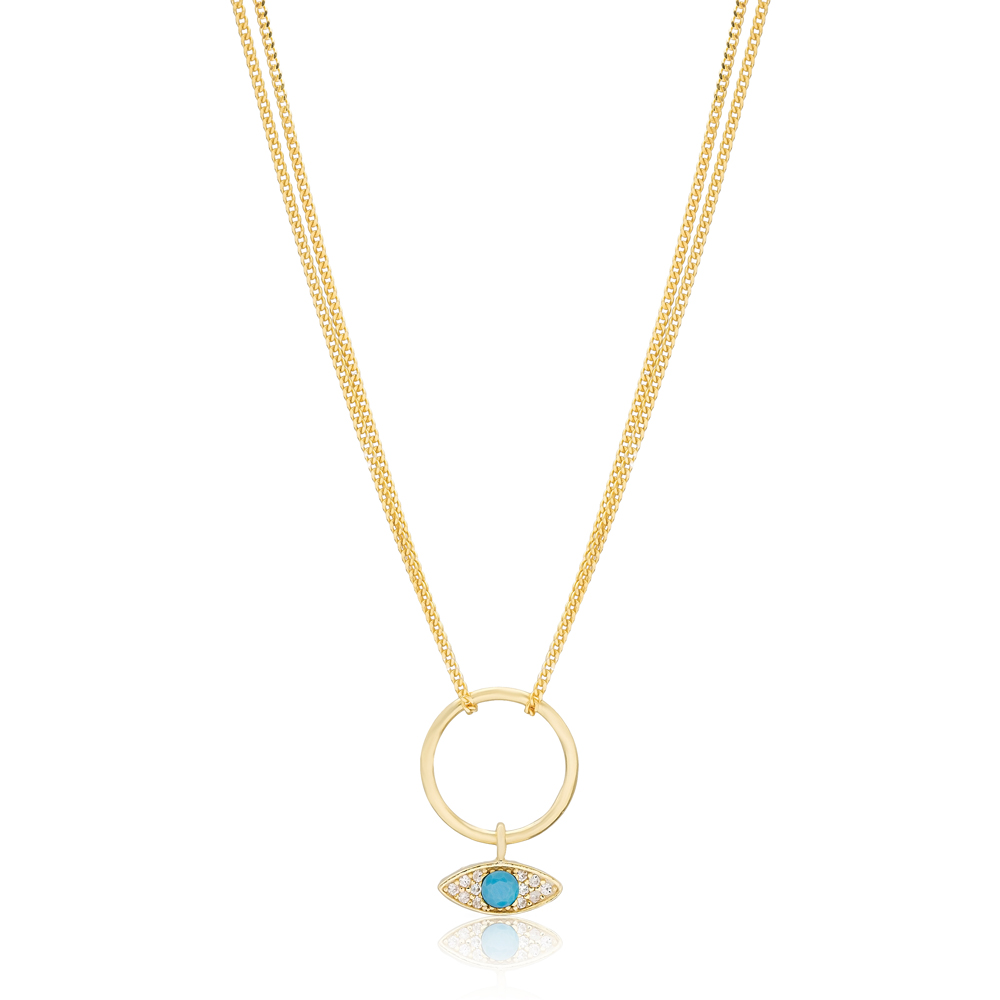 Eye Shape Hollow Choker Necklace Handmade 925 Sterling Silver Turkish Wholesale Jewelry
