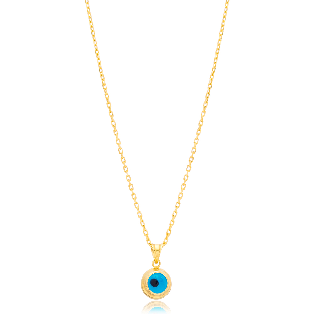Elegant Evil Eye Charm Necklace Wholesale Turkish 925 Sterling Silver Jewelry