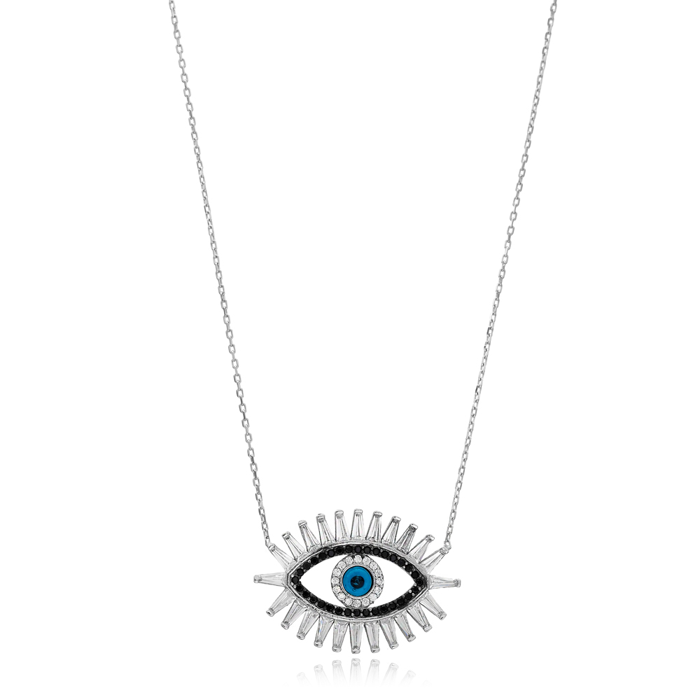 Evil Eye Design Pendant Wholesale Handmade 925 Silver Sterling Necklace