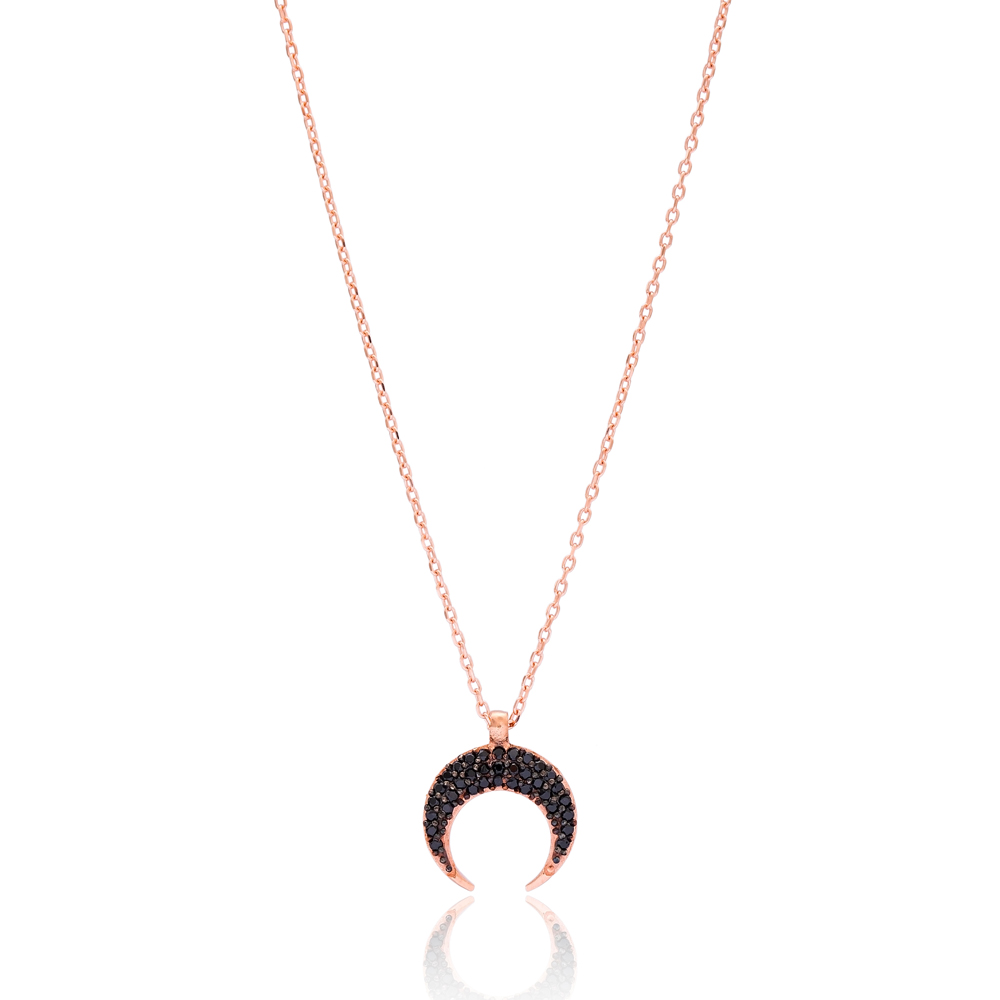 Silver Minimal Horn Design Pendant Wholesale 925 Sterling Silver Jewelry