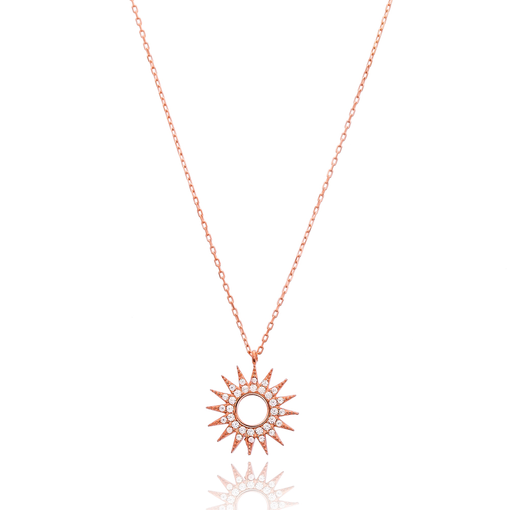 Sun Design Turkish Handmade Wholesale 925 Sterling Silver Jewelry Pendant
