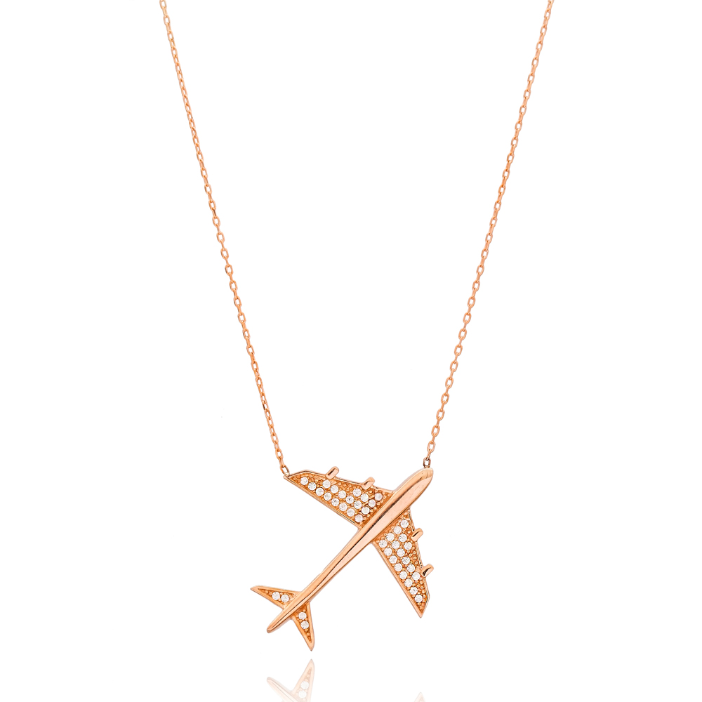 Airplane Design Pendant. Wholesale Sterling Silver Jewelry