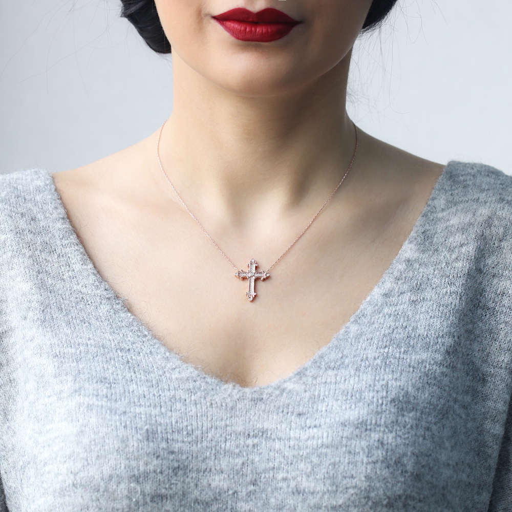 Silver Cross Design Pendant Wholesale 925 Sterling Silver Turkish Jewelry