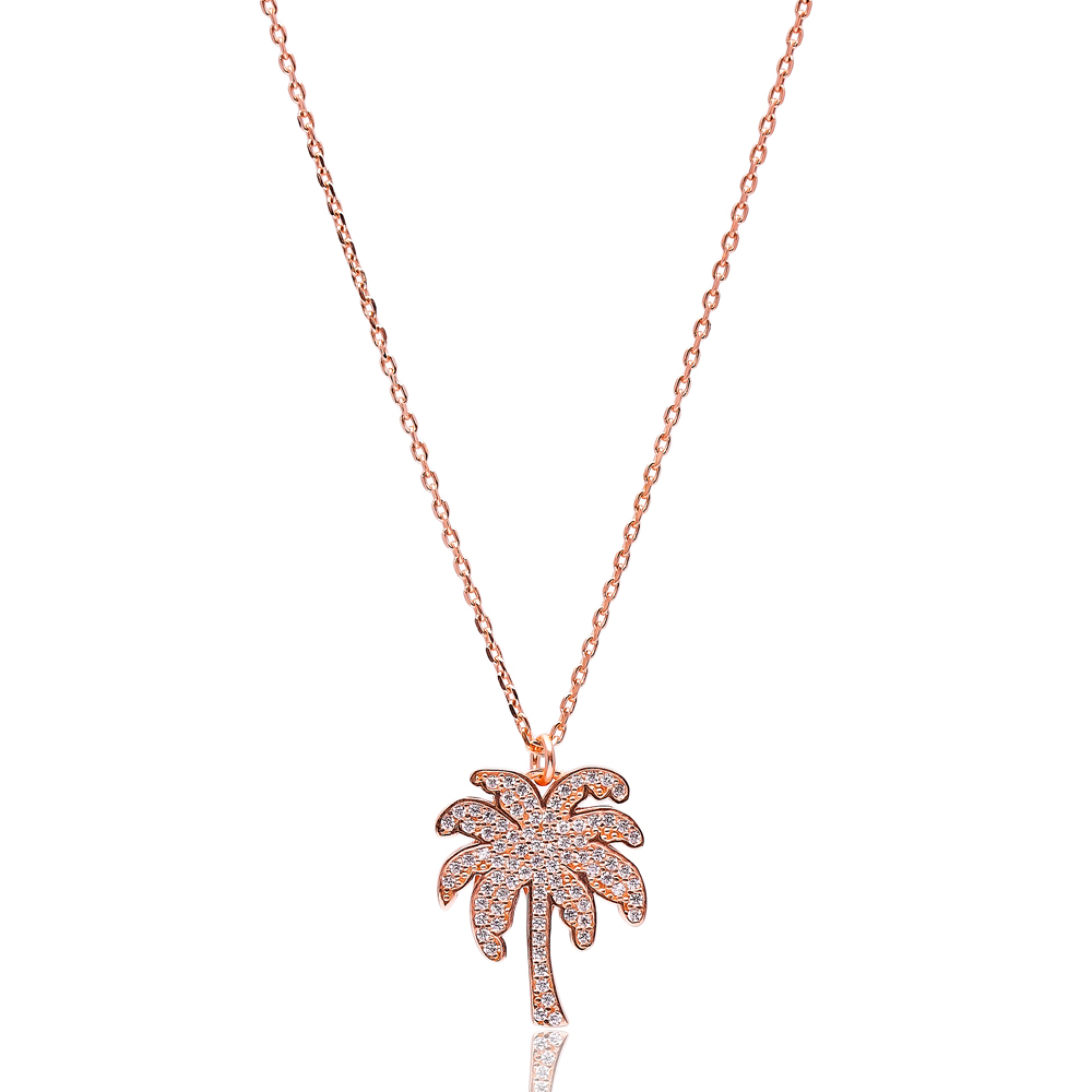 Palm Tree Silver Pendant Turkish Wholesale Sterling Silver Jewelry