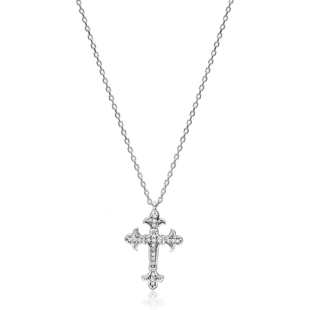 Cross Fashion Design Pendant Turkish Wholesale 925 Sterling Silver