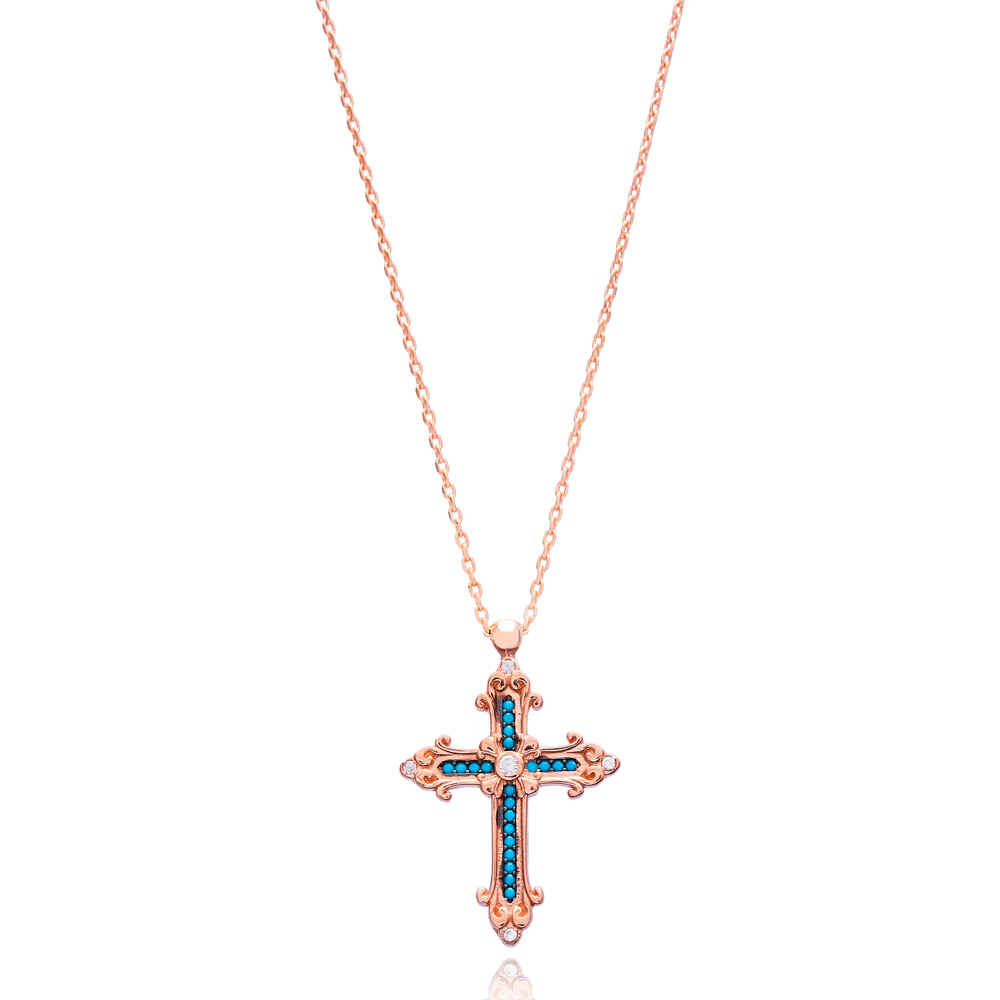 Cross Fashion Design Pendant Turkish Wholesale 925 Sterling Silver