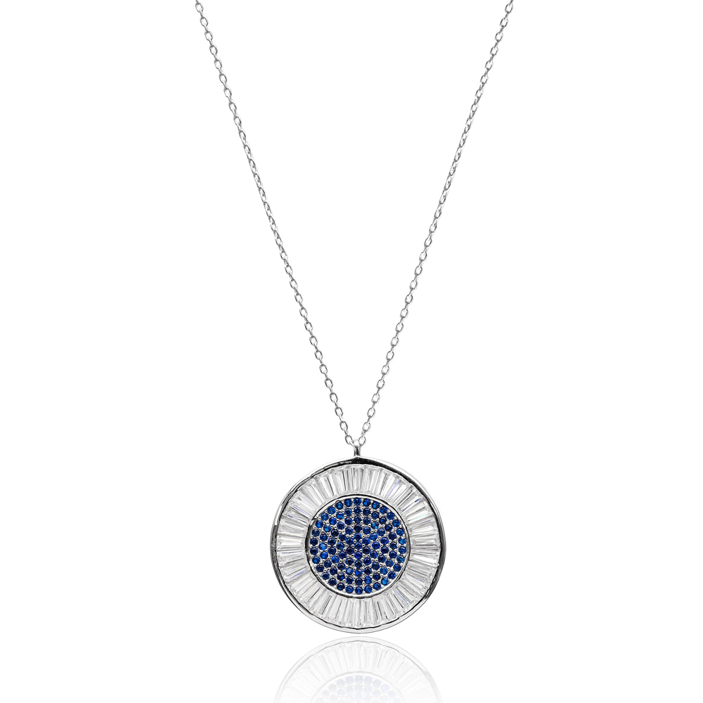 Minimalist Design Round Pendant In Turkish Wholesale 925 Sterling Silver