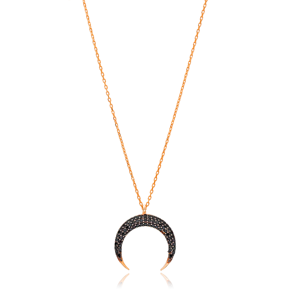 Minimalist Moon Design Pendant Turkish Wholesale Silver Jewelry Pendant