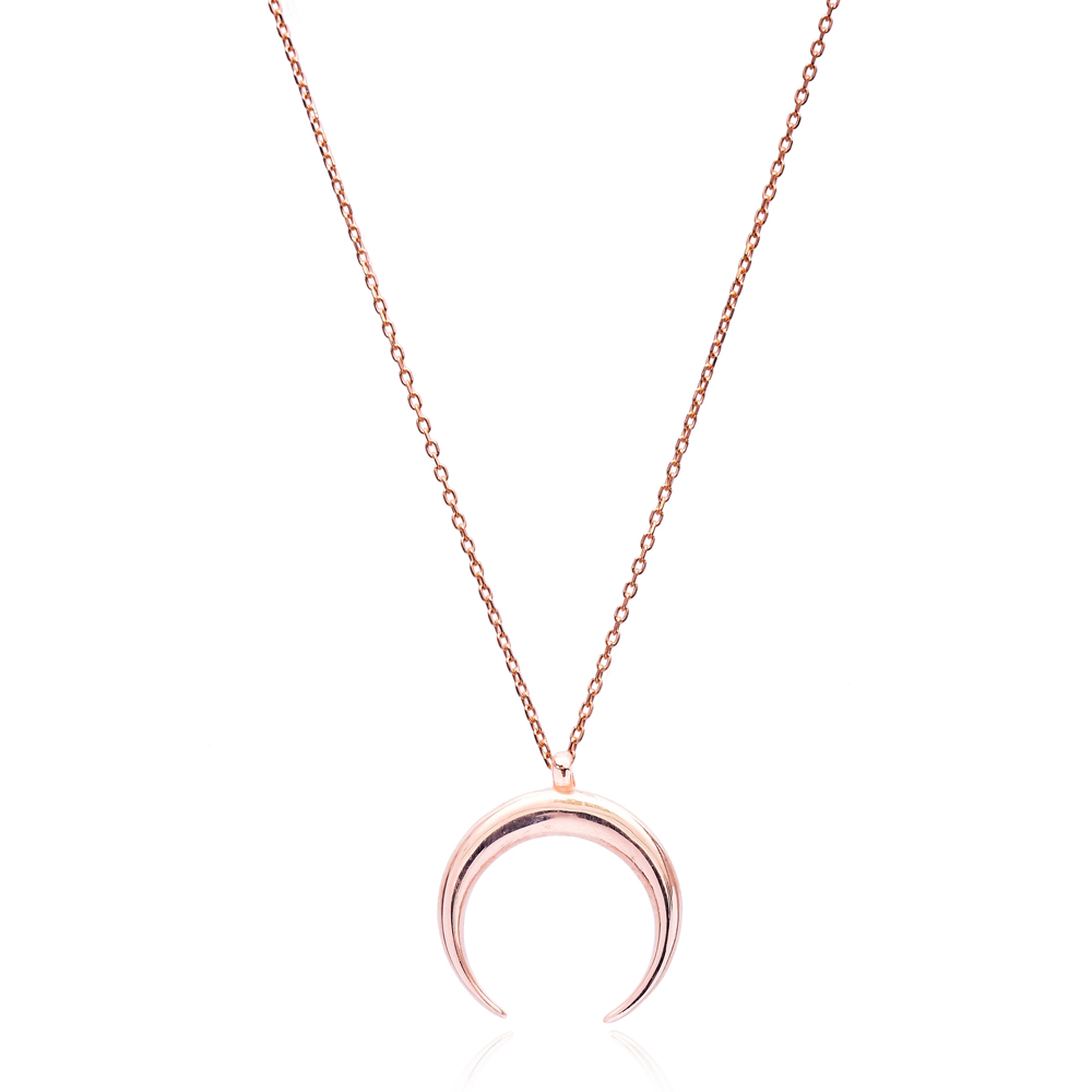 Minimalist Moon Design Pendant Turkish Wholesale Silver Jewelry Pendant