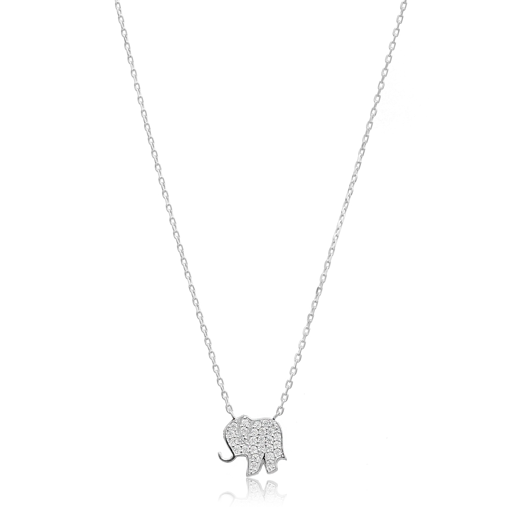 Minimalist Elephant Design Pendant, Wholesale Handmade Turkish Sterling Silver Pendant