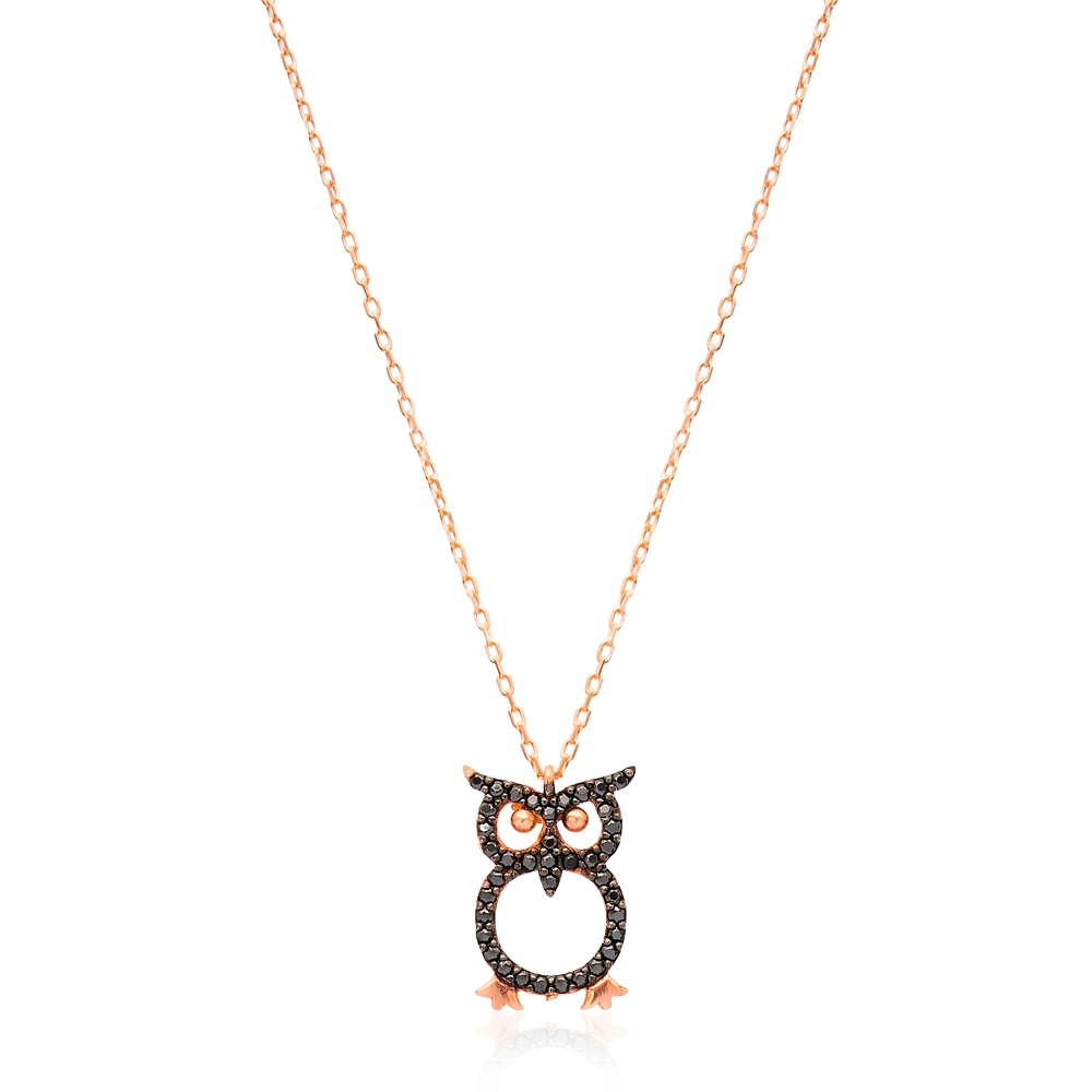 Minimalist Owl Design Pendant Turkish Wholesale Sterling Silver Jewelry Pendant