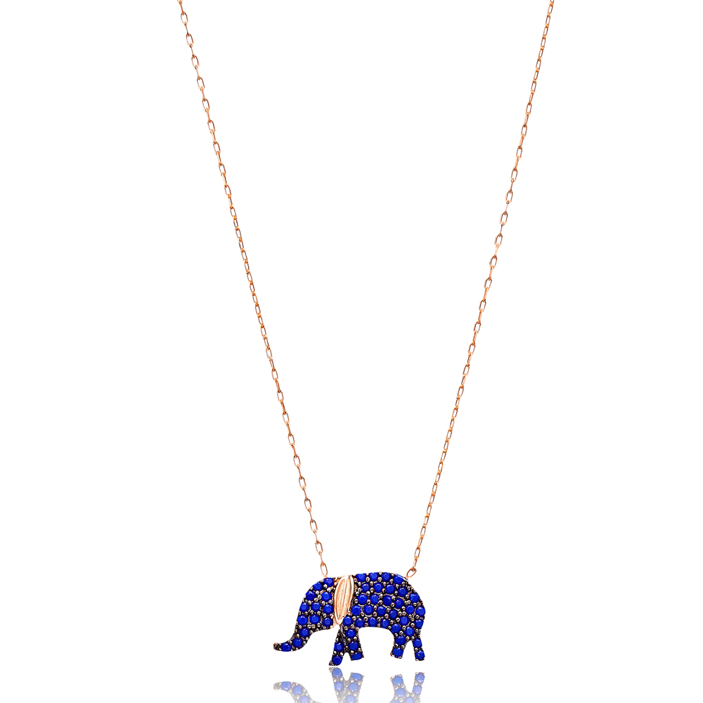 Lapis Elephant Silver Pendant Turkish Wholesale Sterling Silver Jewelry