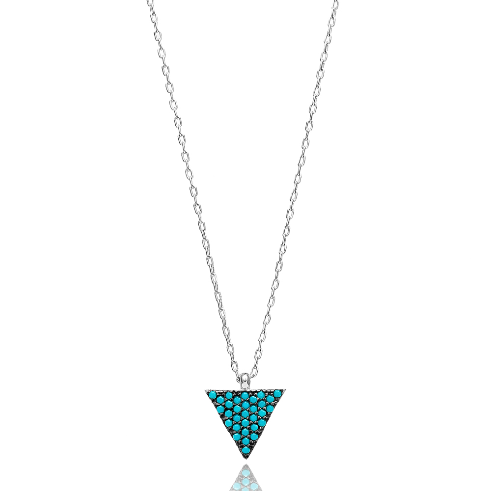 Delicate Triangle Pendant Turkish Wholesale Sterling Silver Jewelry