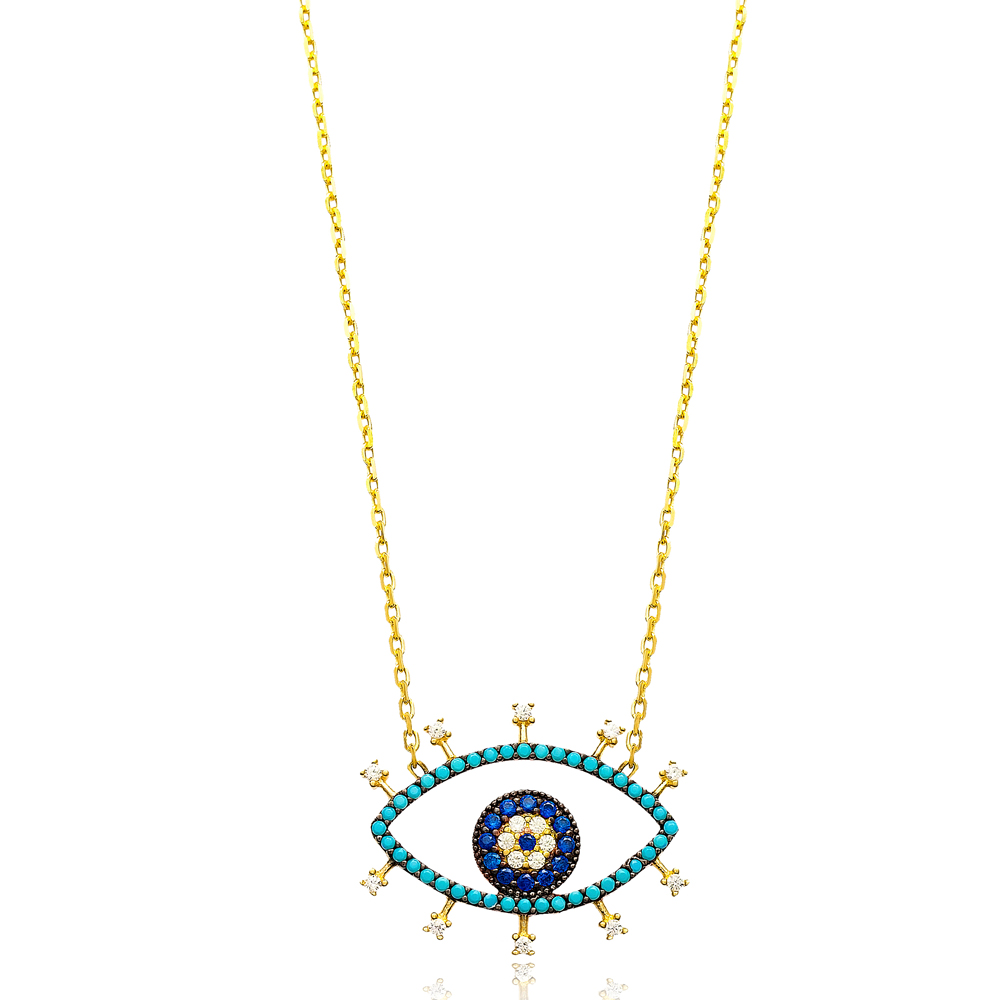 Silver Eye Pendant In Turkish Wholesale 925 Sterling Silver