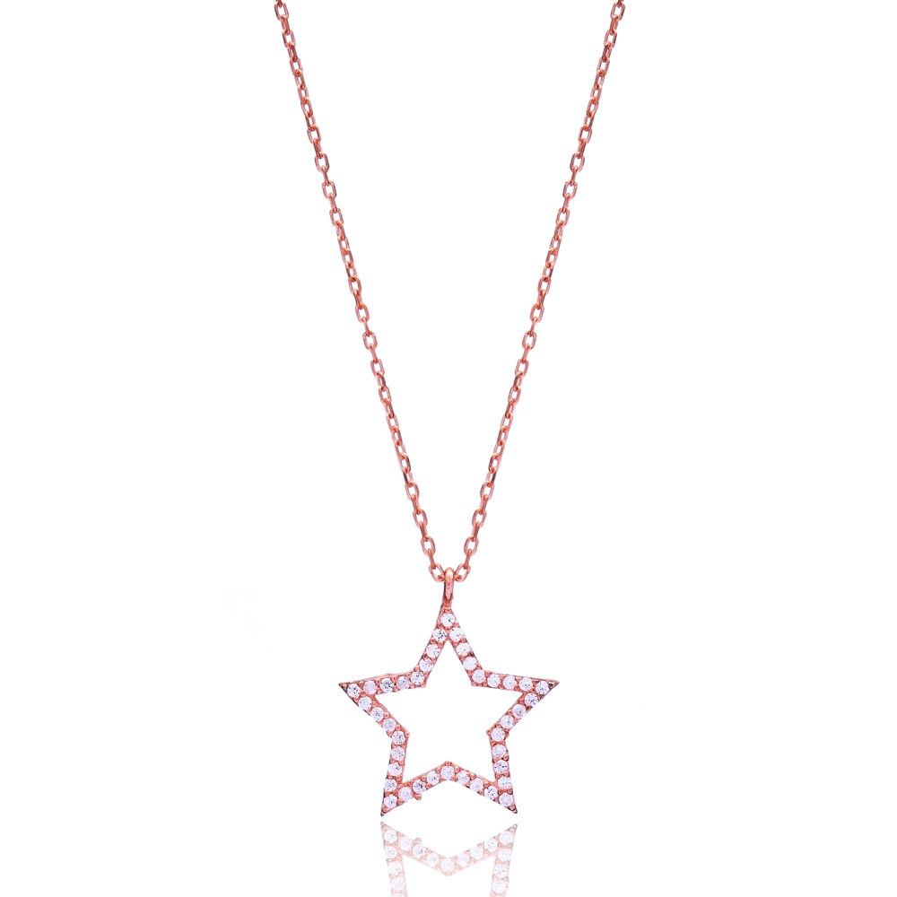 Minimal Star Pendant In Turkish Wholesale 925 Sterling Silver