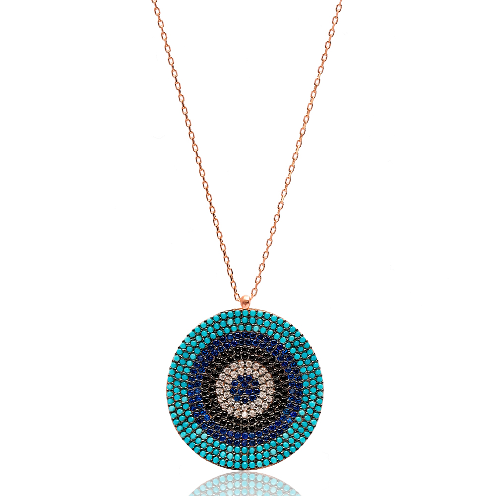 Evil Eye Design Turkish Wholesale Handmade  925  Sterling Silver  Pendant