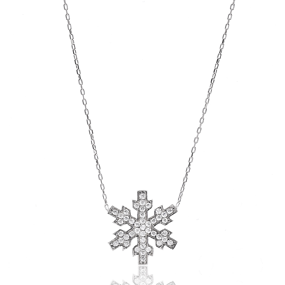 Snowflake Turkish Wholesale Handcrafted 925 Sterling Silver Pendant