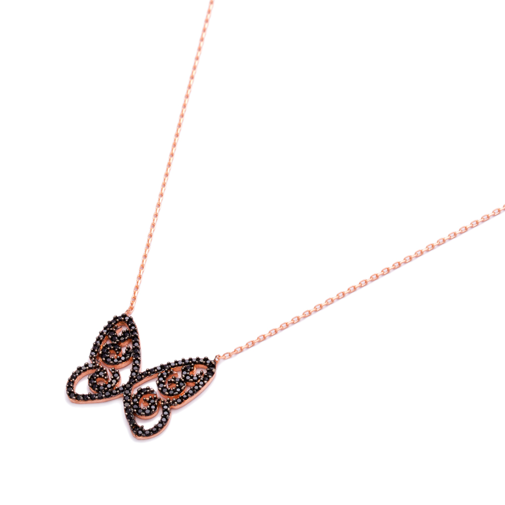 Butterfly Turkish Wholesale Handcrafted Silver Zirconia Pendant