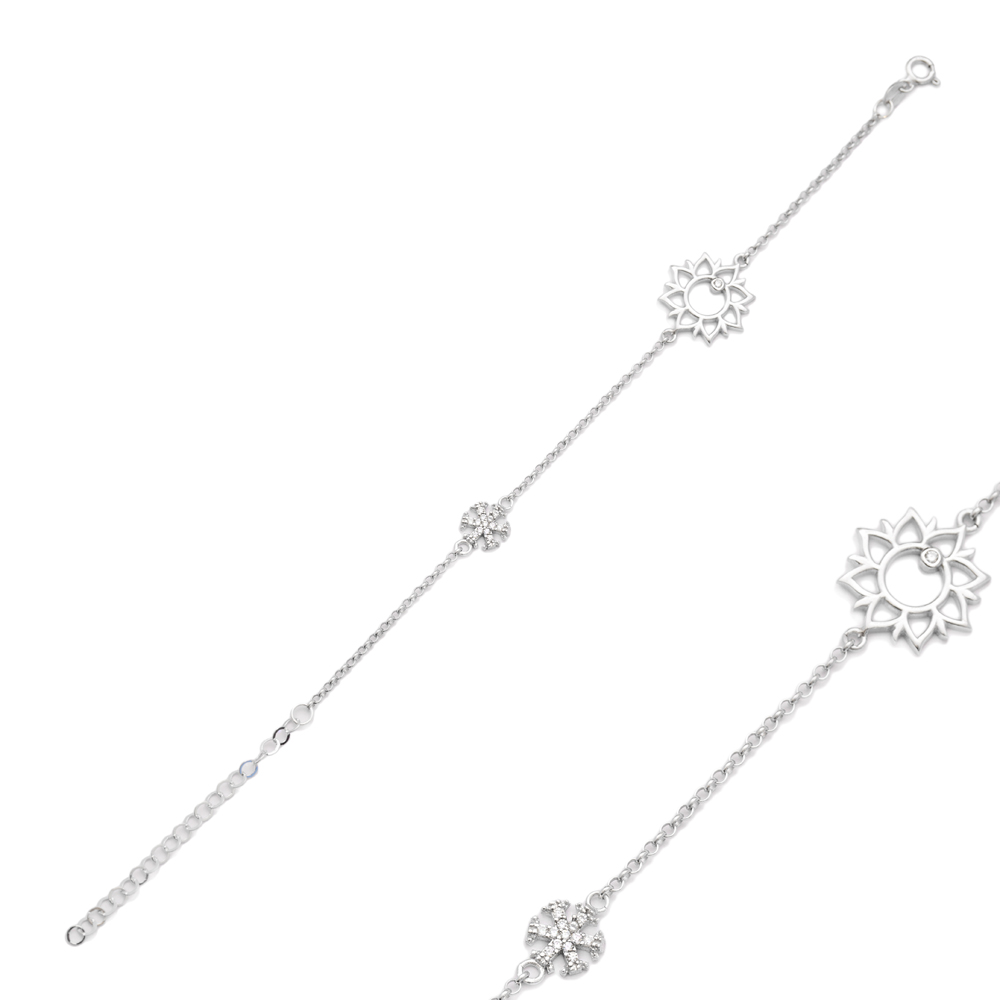 Snowflake Bracelet Wholesale Handcraft 925 Sterling Silver Jewelry