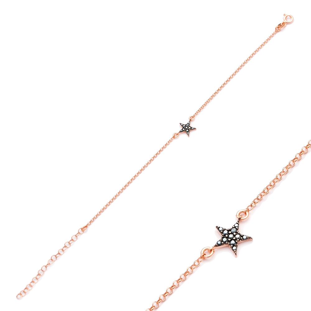 Minimalist Star Design Bracelet Turkish Wholesale Handcraft 925 Sterling Silver Jewelry