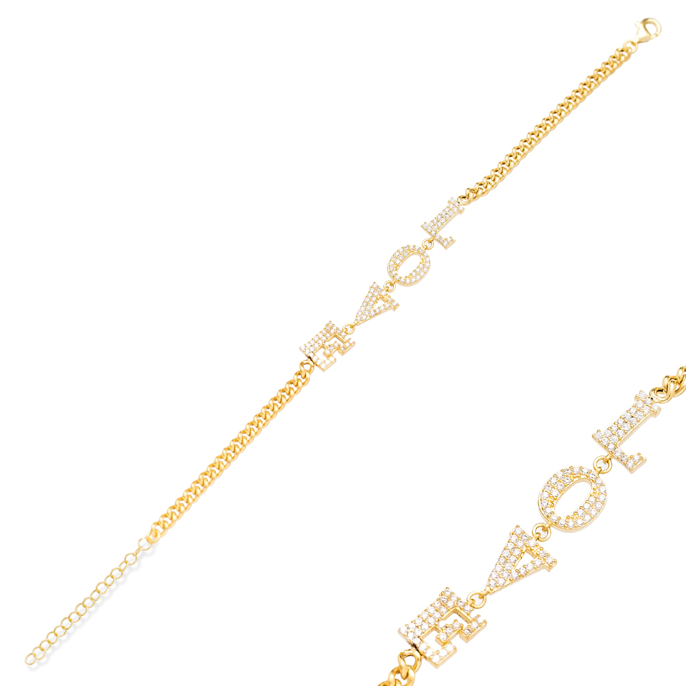 New Trend Love Design Bracelet Wholesale Turkish 925 Sterling Sİlver Jewelry