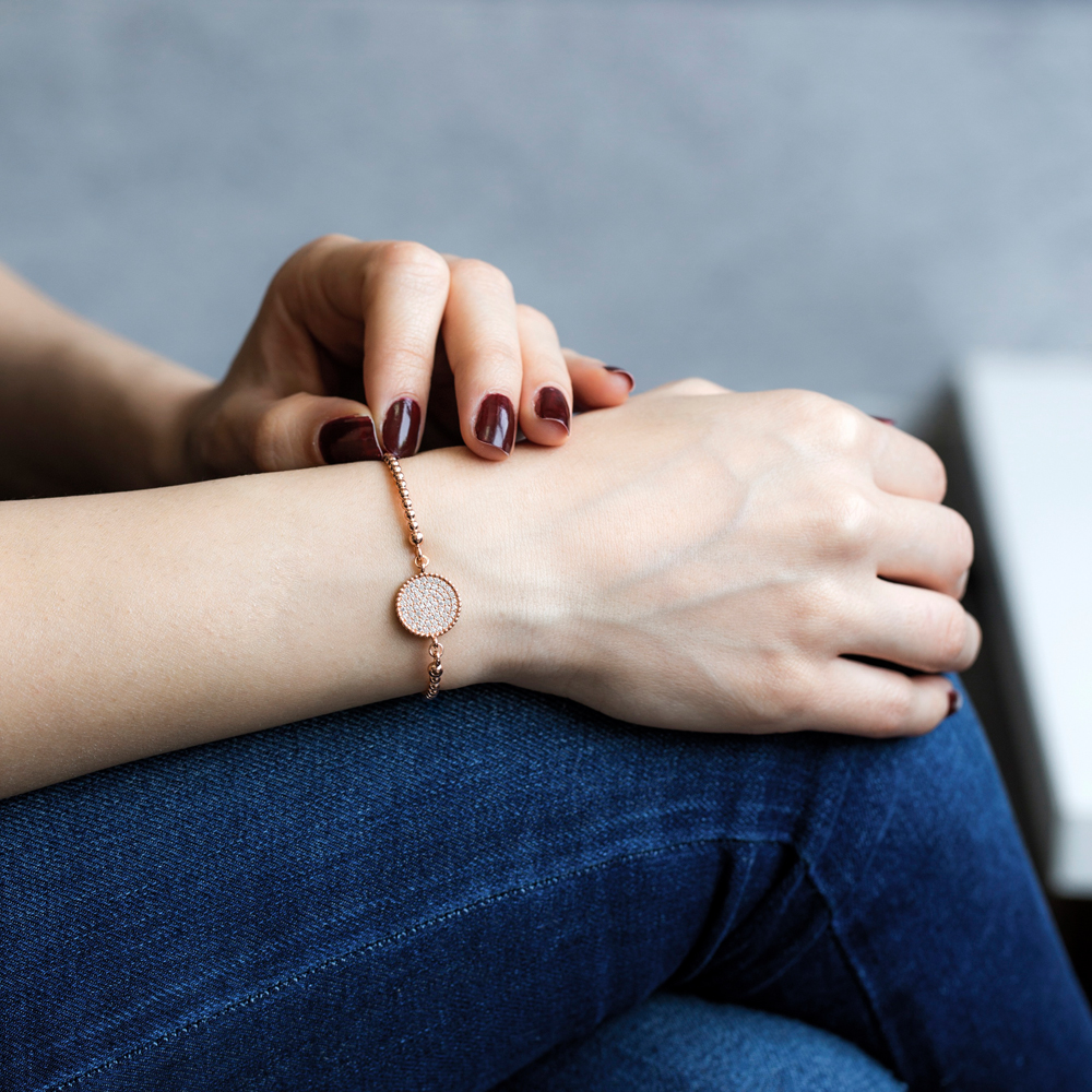 925 Sterling Silver Delicate Round Bracelet