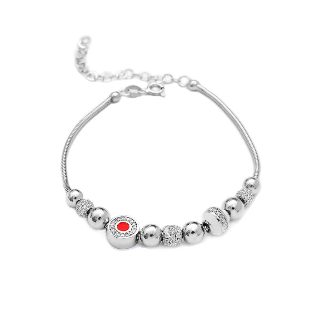 Enamel Charm Bracelet Wholesale 925 Sterling Silver Jewelry