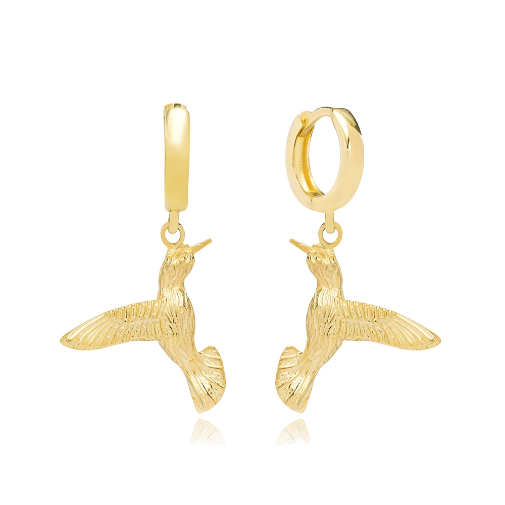 Colibri Bird Earrings Turkish Wholesale 925 Sterling Silver Jewelry