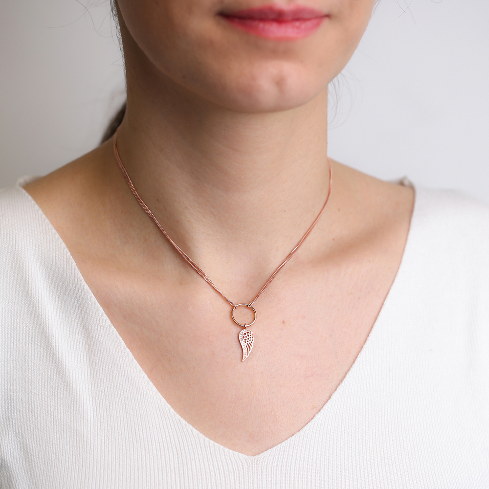 Wing Hollow Choker Necklace Handmade 925 Sterling Silver Turkish Wholesale Jewelry