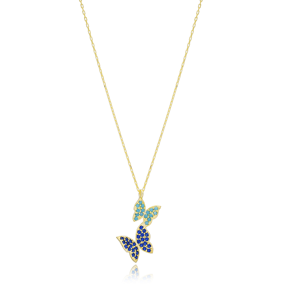 Butterfly Design Turkish Silver Pendant