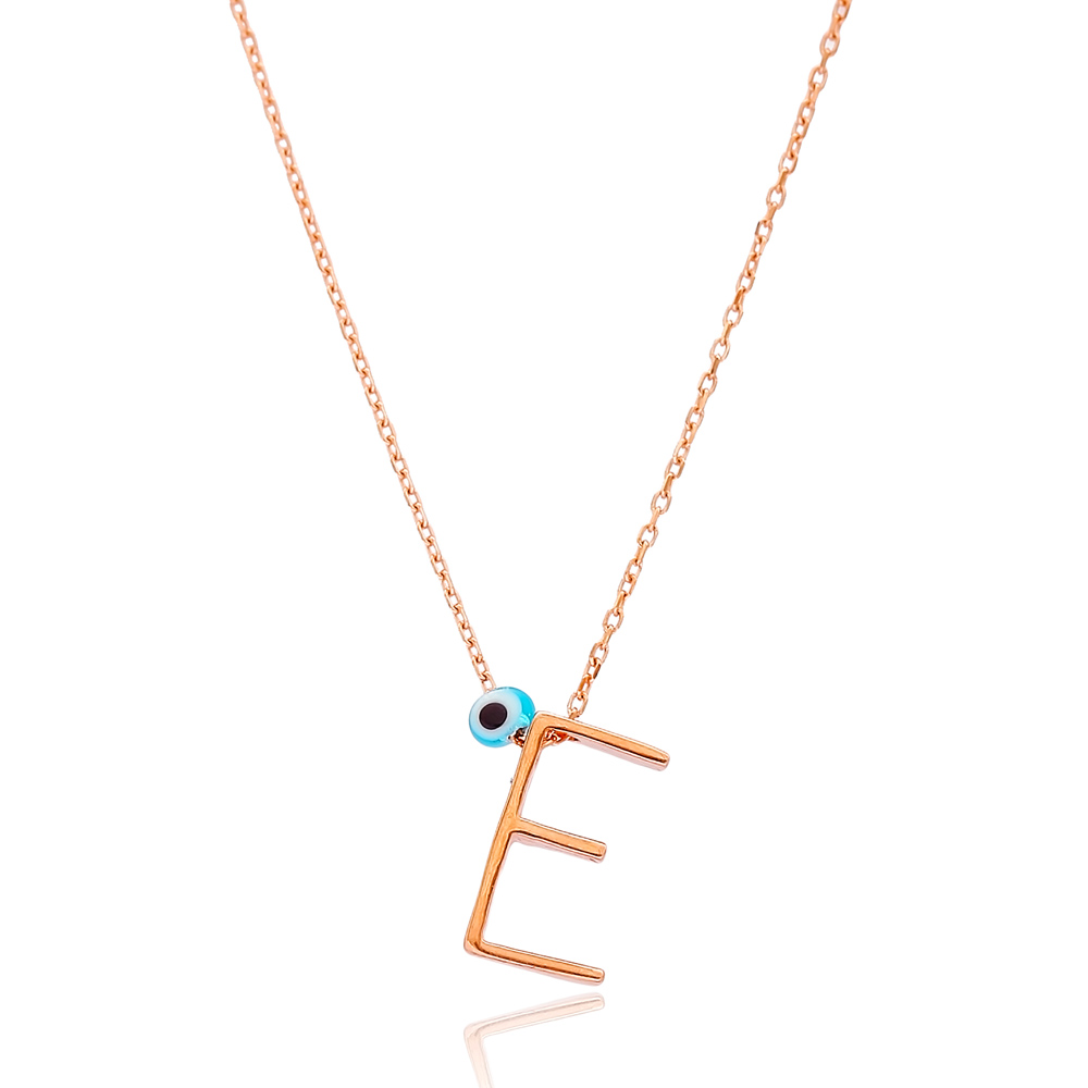 E Letter Design Pendant, Turkish Wholesale Handmade 925 Sterling Silver Alphabet Pendant