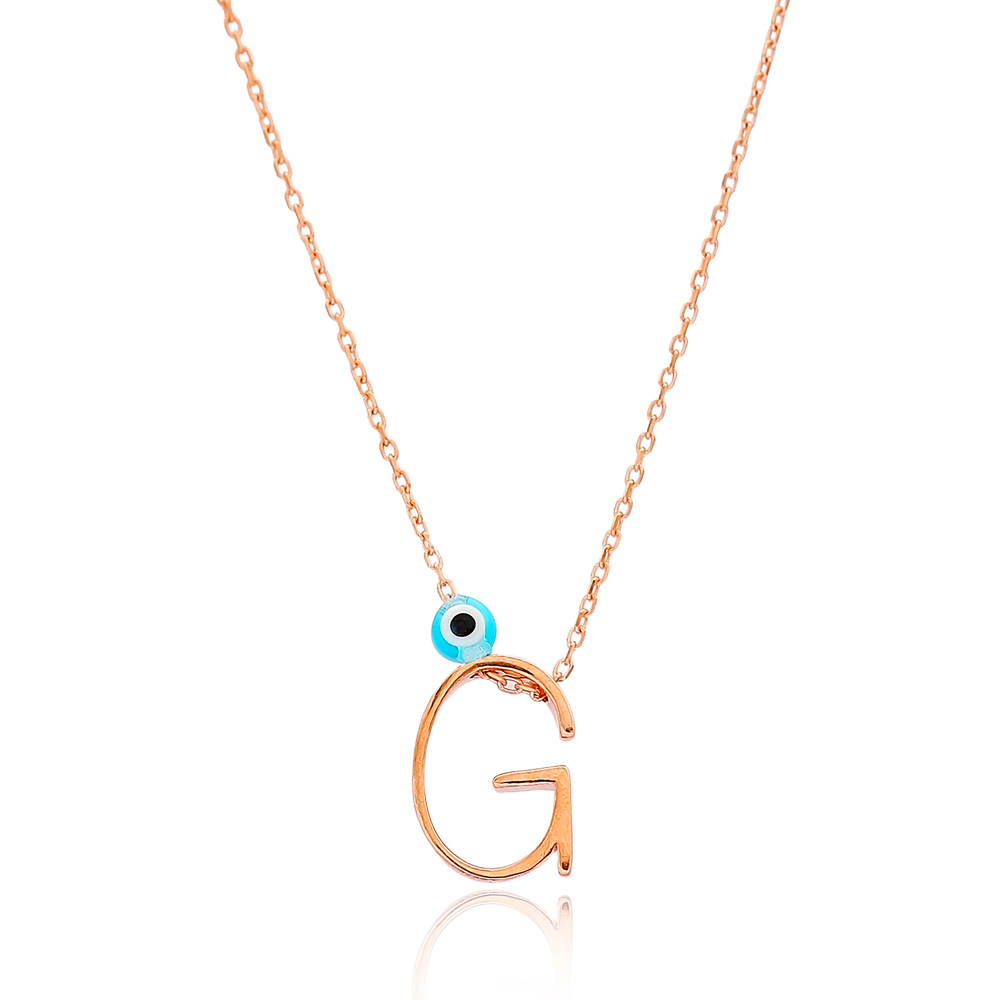G Letter Design Pendant, Turkish Wholesale Handmade 925 Sterling Silver Alphabet Pendant