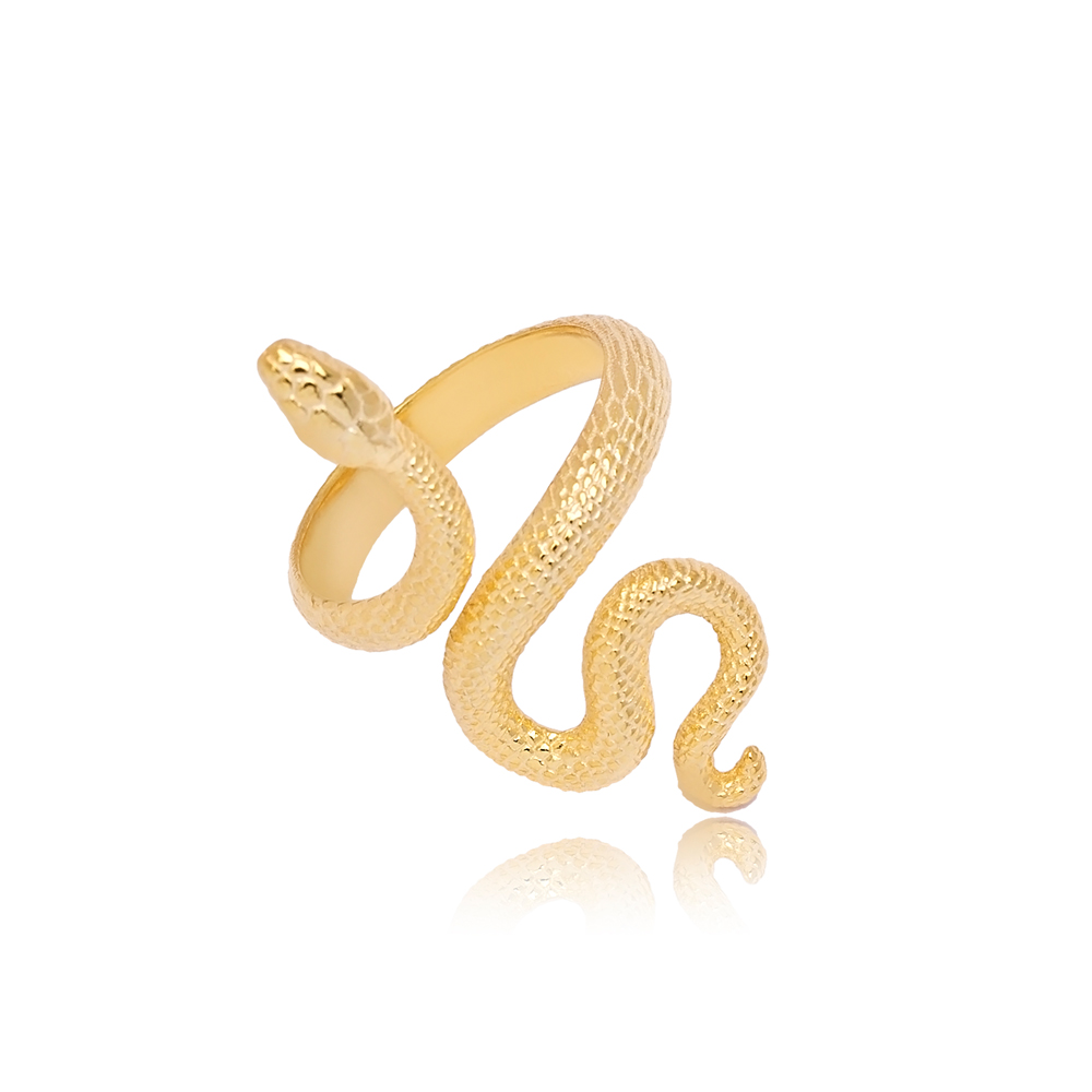 Snake Design Turkish Wholesale 925 Sterling Silver Adjustable Ring
