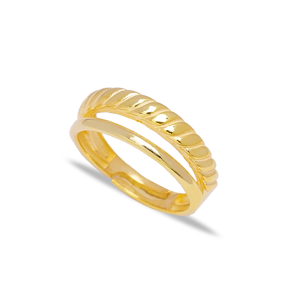 Minimalist Design Adjustable Ring Turkish Wholesale 925 Sterling Silver Jewelry