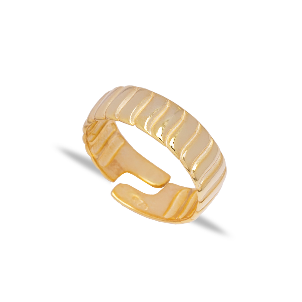 Minimalist Design Adjustable Ring Turkish Wholesale 925 Sterling Silver Jewelry