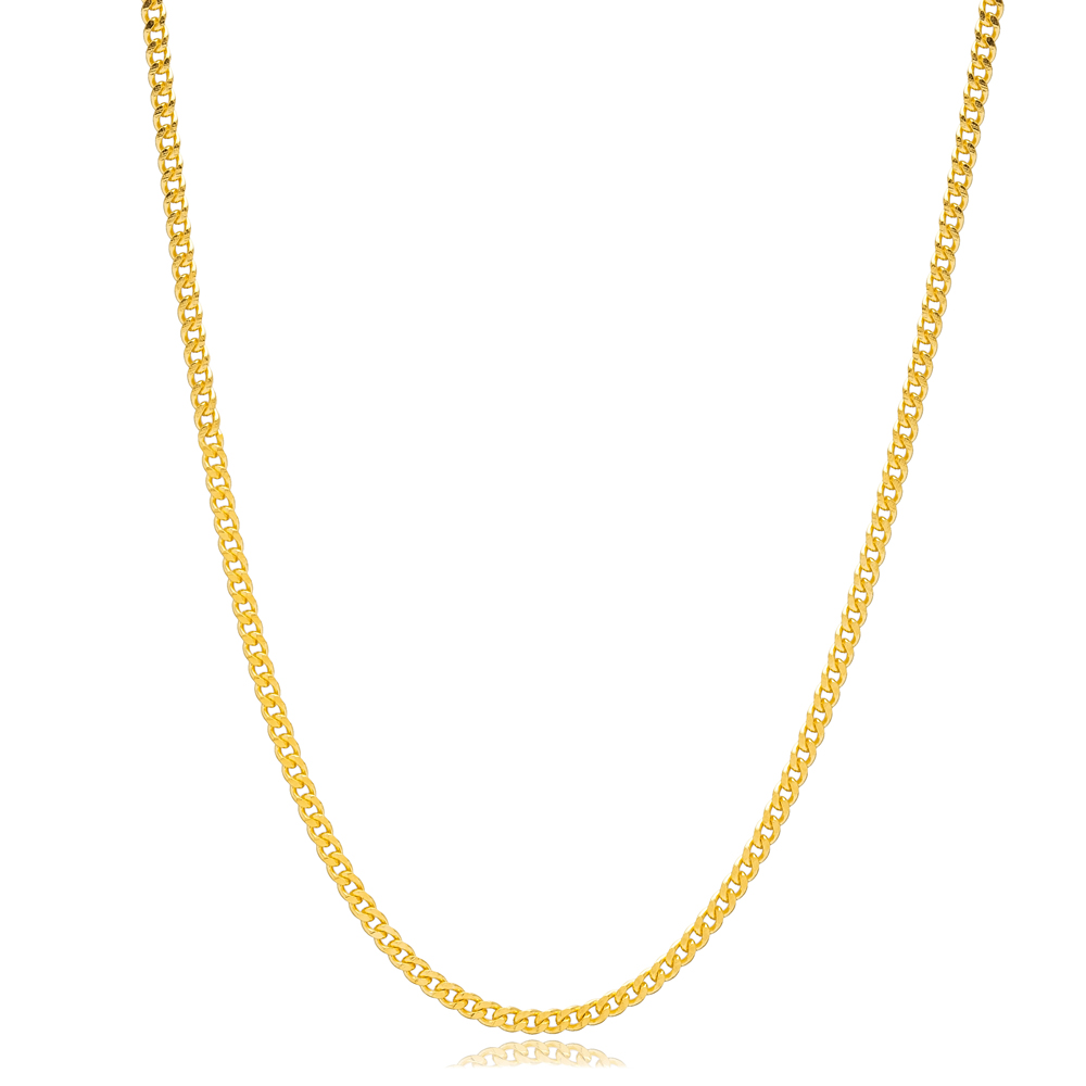 Gourmet Gold Plated Chain Silver Necklace