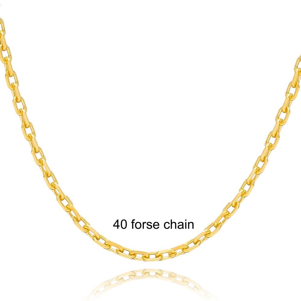 40 Force Gold Plated Chain Silver Necklace