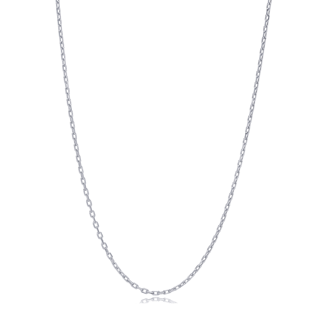30 Force Rhodium Plated Chain Silver Necklace