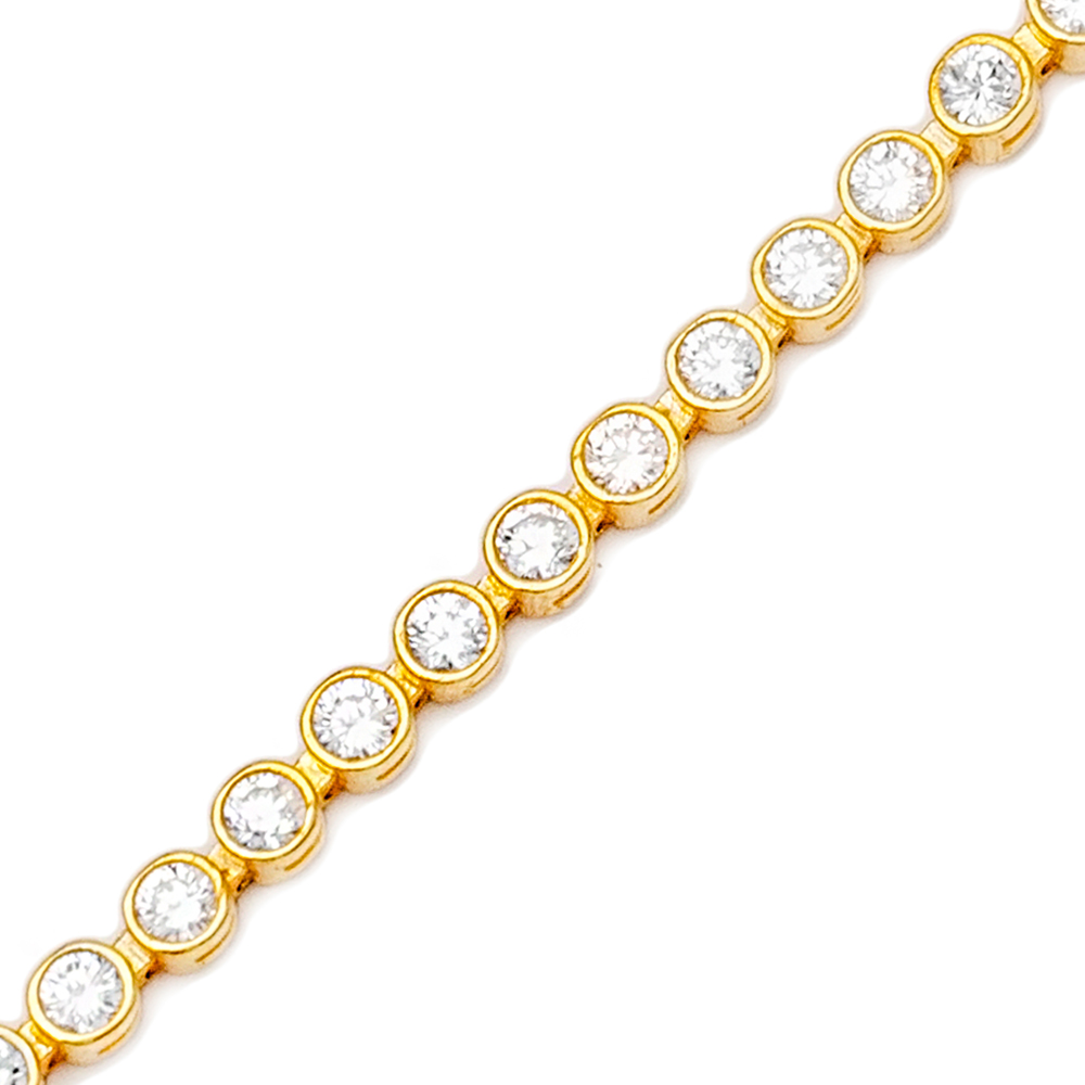 Dainty Round 2mm Zircon Stone Charm Tennis Bracelet Wholesale 925 Sterling Silver Jewelry