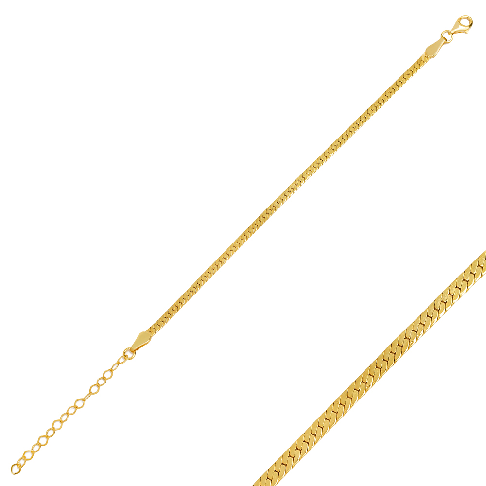 Classic Elegant Snake Chain Bracelet Turkish Wholesale 925 Sterling Silver Jewelry