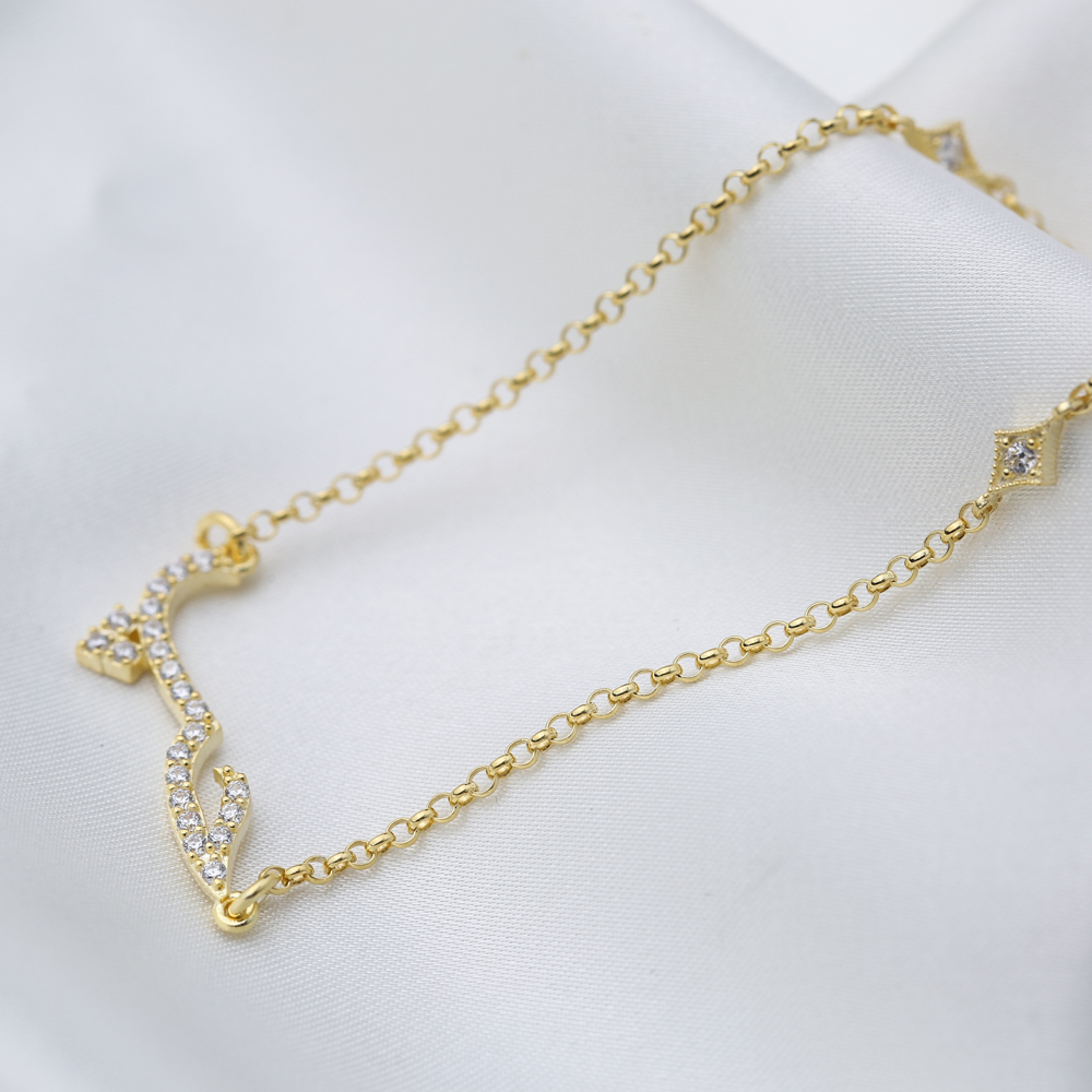 Love Letter Arabic Alphabet Design Wholesale Handmade 925 Silver Sterling Necklace