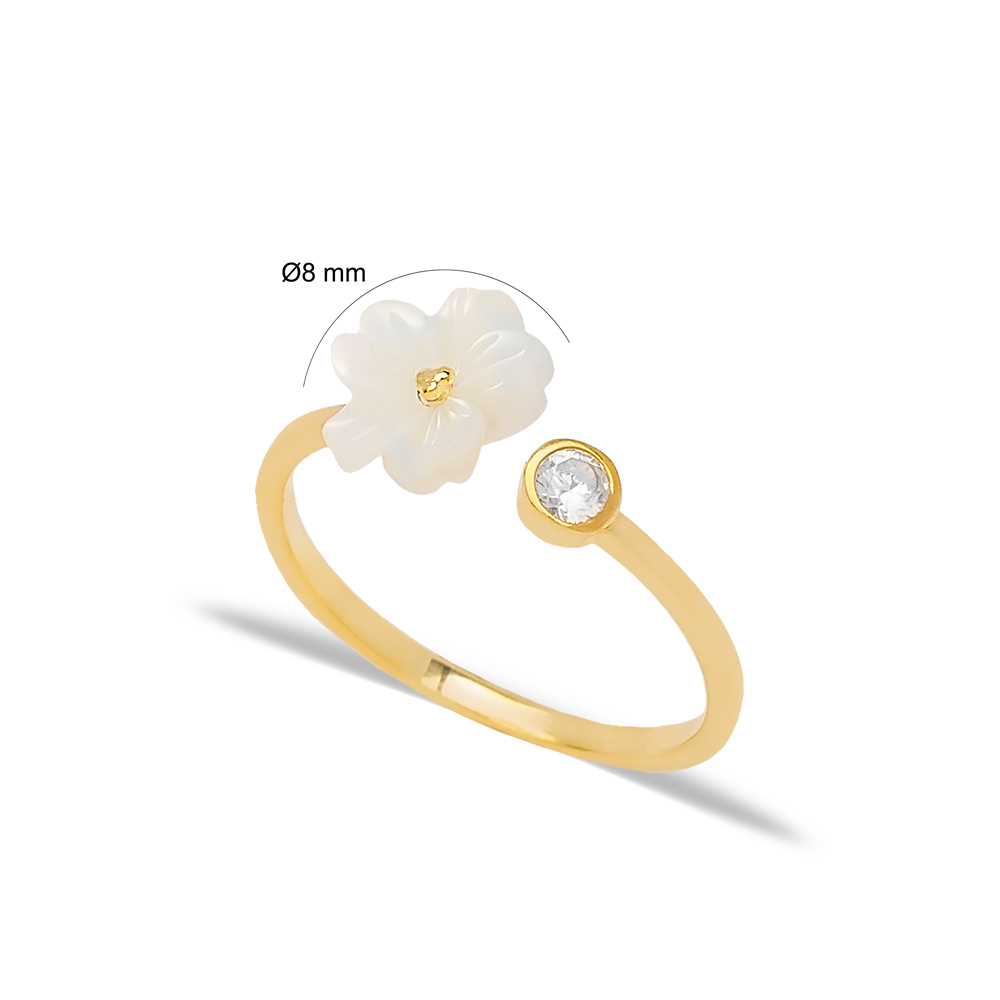 Flower Minimalist Summer Collection Adjustable Women Ring 925 Sterling Silver Jewellery