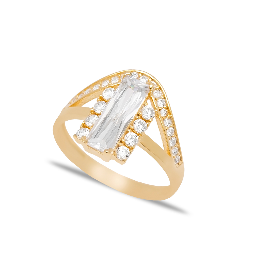 Irregular Shape Unique Shape Women Cluster Wedding Ring Handcrafted Turkish 925 Sterling Silver Jewelry