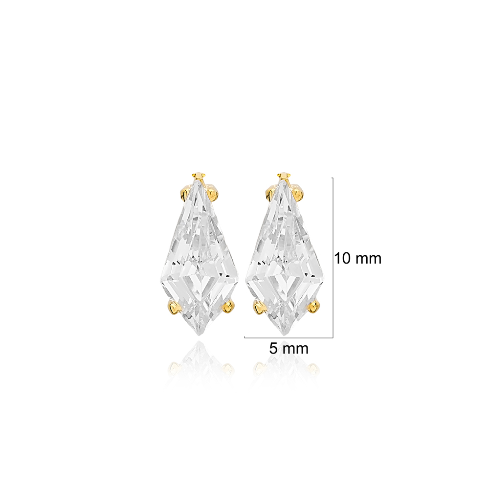 Minimalist Geometric Design Stud Earrings Turkish Wholesale 925 Sterling Silver Jewelry