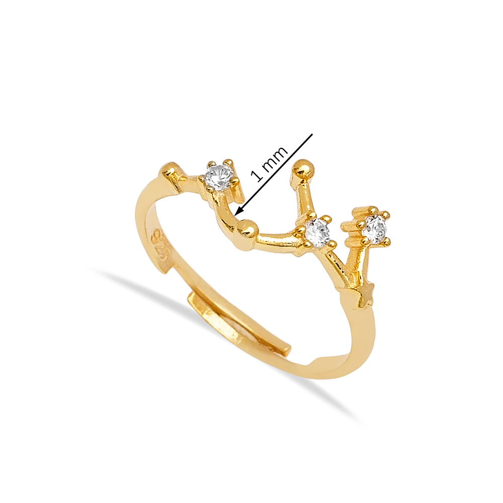 Leo Zodiac Ring Elegant Popular Design Wholesale 925 Sterling Silver Horoscope Jewelry