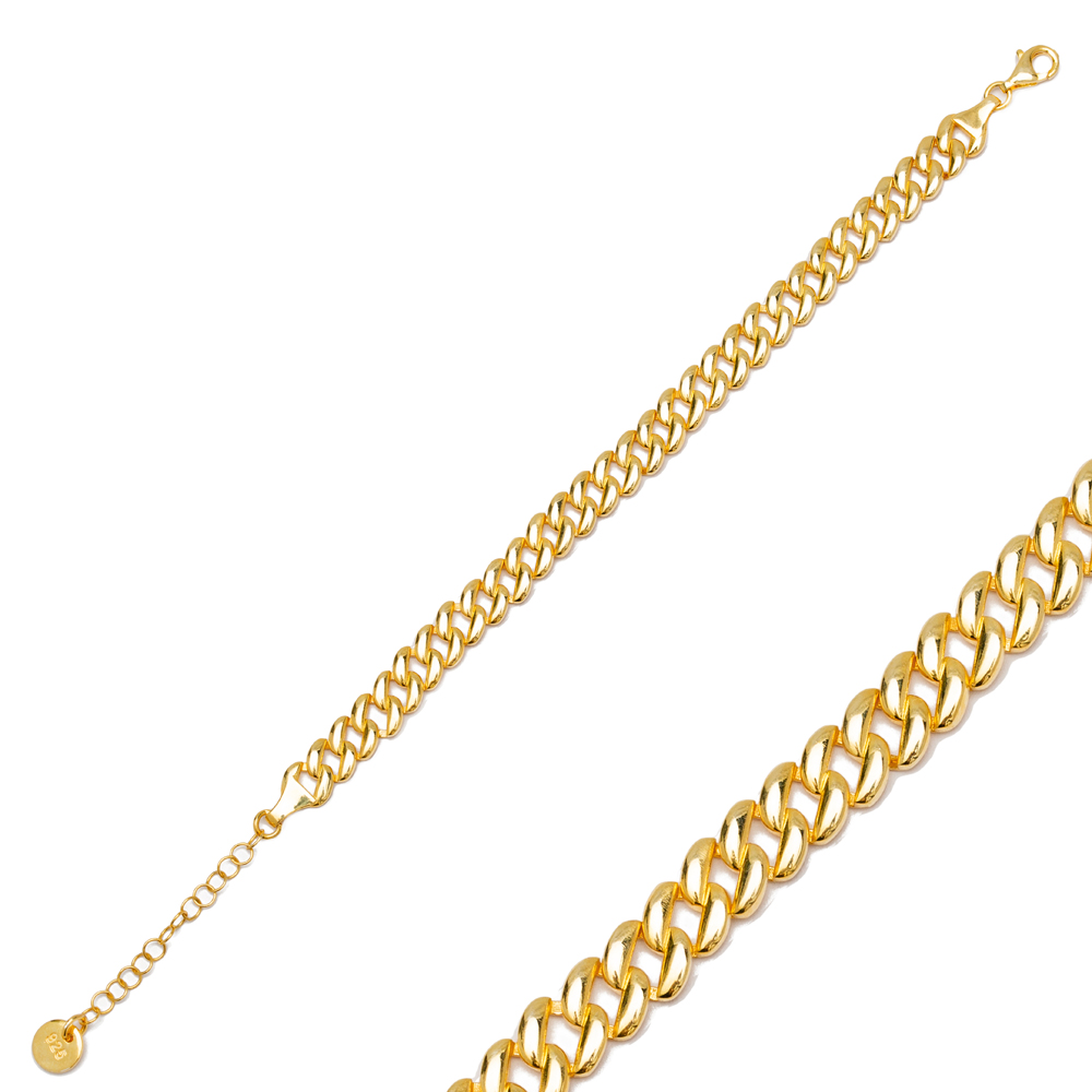 Popular Gourmet Chain Bracelet Wholesale Turkish Handmade 925 Sterling Silver Jewelry