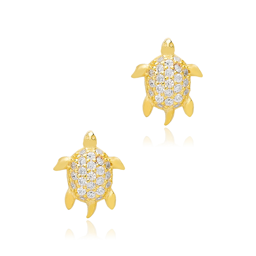 Turtle Design 925 Sterling Silver Stud Earring Wholesale Handcrafted Silver Jewelry