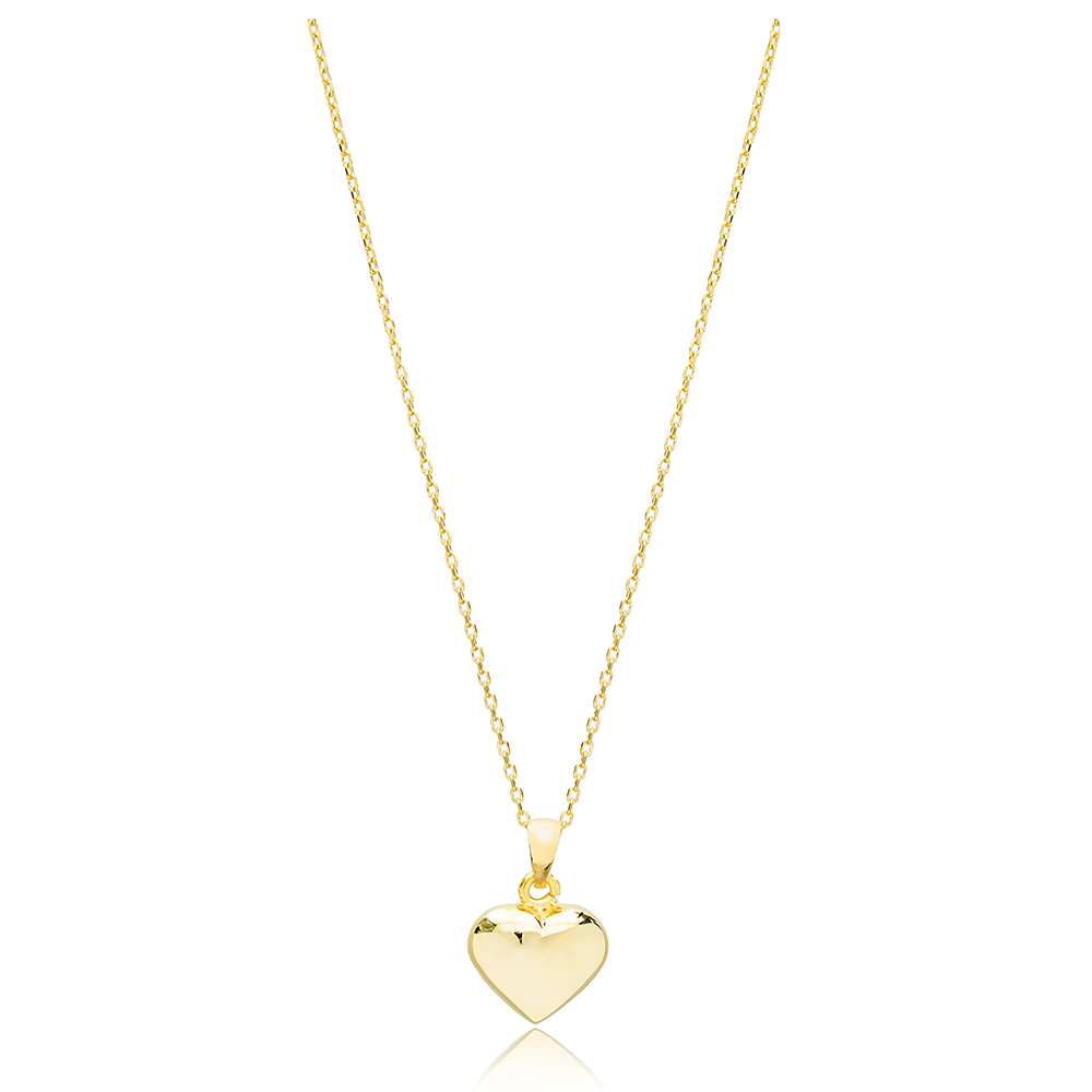 40+5 Cm 40 Forse Simple Plain Heart Charm Necklace